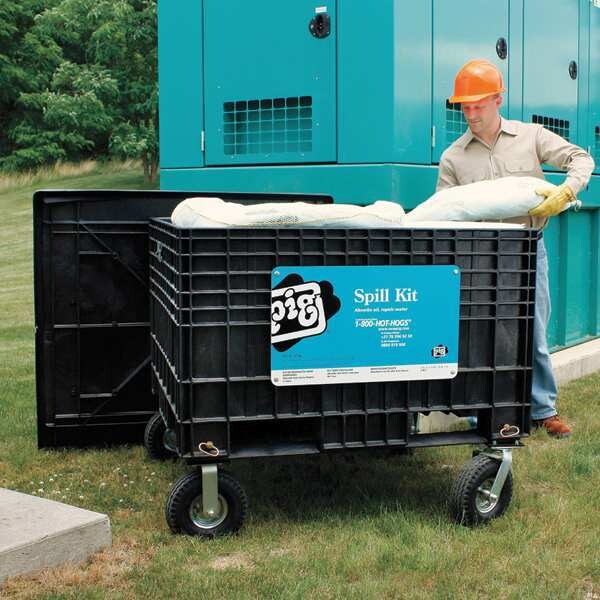 Pig Spill Kit, 119 gal Volume Absorbed per Kit, 261 13/16 gal Capacity, Chest, Black, 250 - KIT418-01