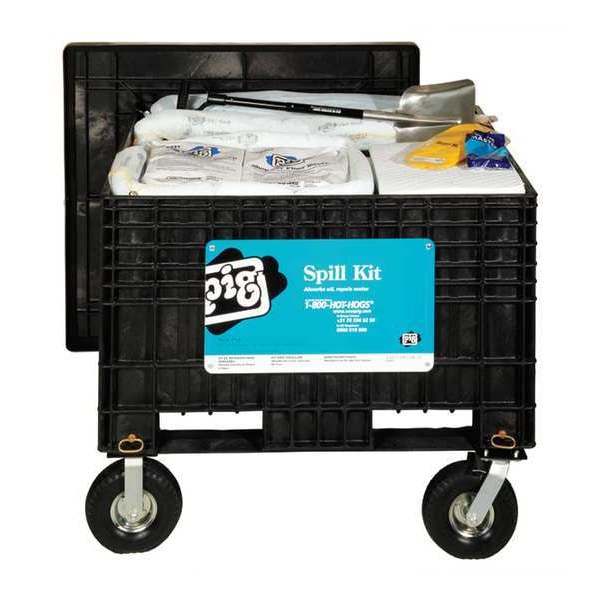 Pig Spill Kit, 119 gal Volume Absorbed per Kit, 261 13/16 gal Capacity, Chest, Black, 250 - KIT418-01