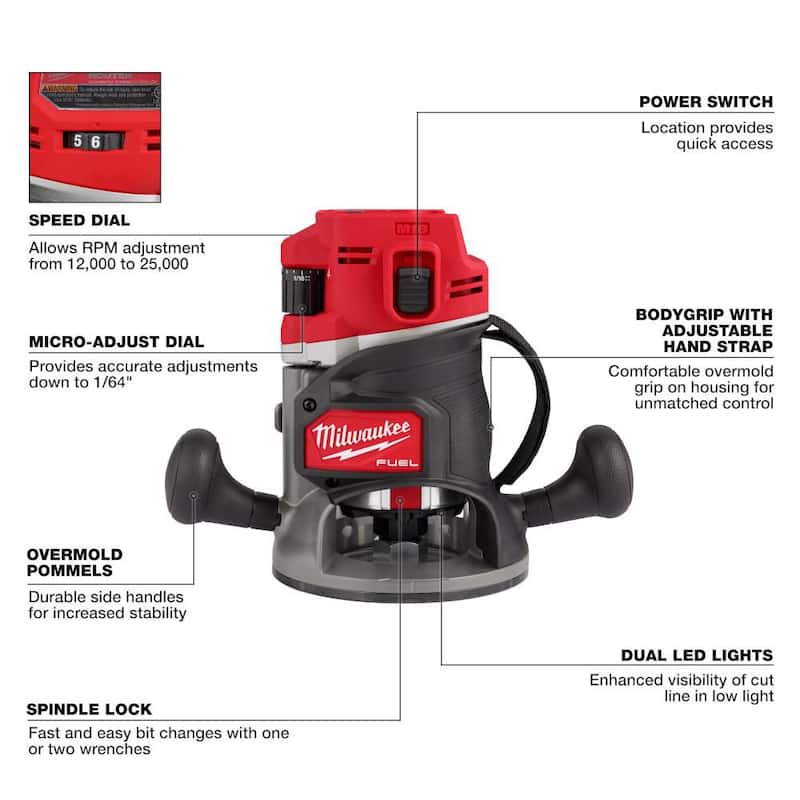 Milwaukee M18 FUEL 18V Llave inalámbrica de iones de litio sin escobillas de 1/2 pulgadas (solo herramienta) con base adicional de inmersión - 2838-20-48-10-2838
