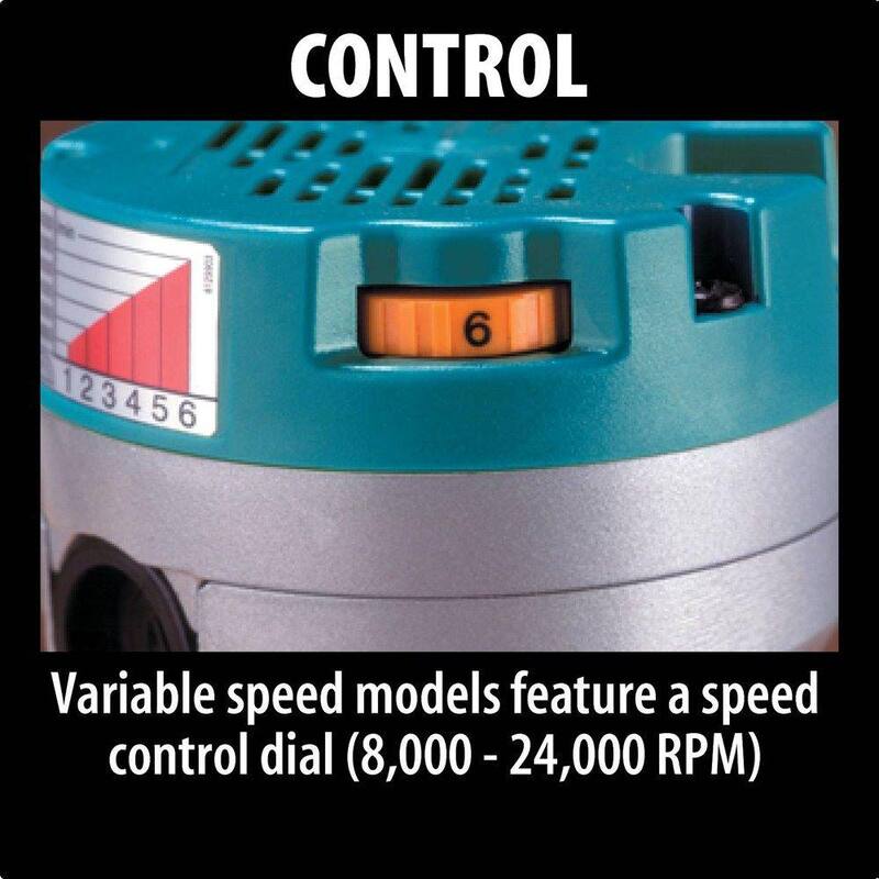 Enrutador de 2-1/4 HP de 11 amperes Makita - RF1101