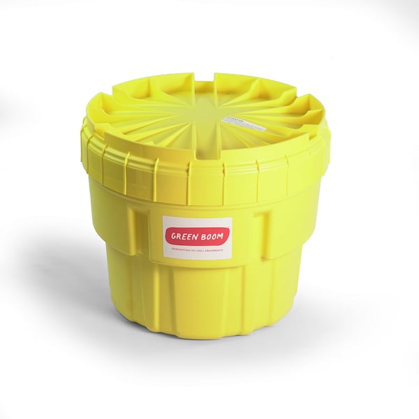 Green Boom Spill Kit, 11 gal Volume Absorbed per Kit, 20 gal Capacity, Drum, Beige - SK010M