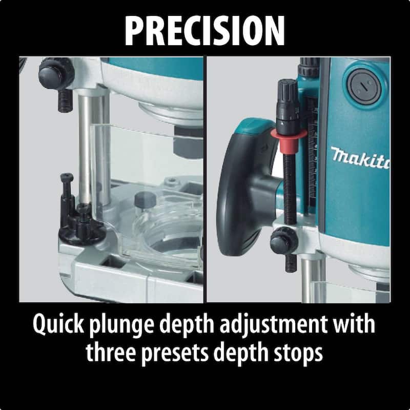 Enrutador de inmersión con cable de 15 amperes y 3-1/4 HP - RP1800 de Makita