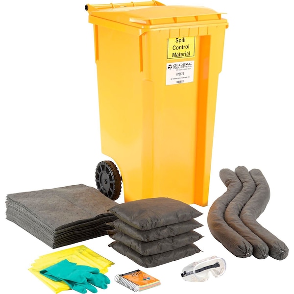 Global Industrial Universal Wheeled Spill Kit, 30 Gallon - 670674