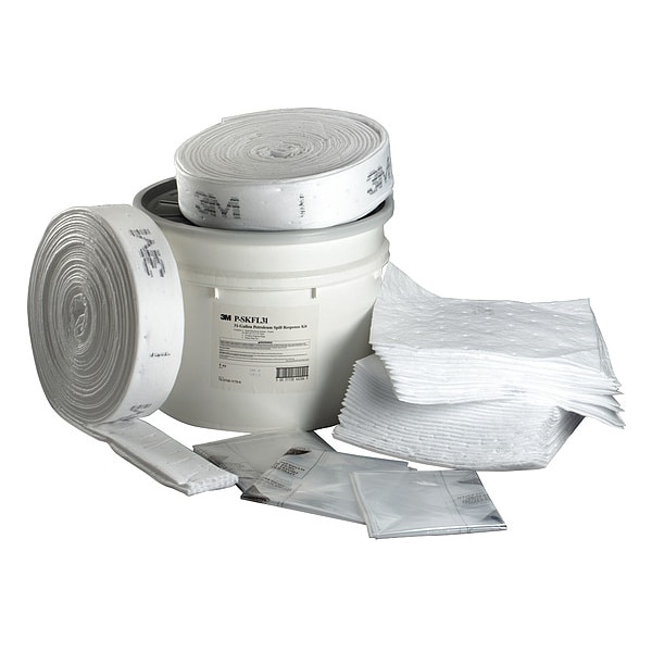 3M Spill Kit, 31 gal Volume Absorbed per Kit, 20 gal Capacity, Drum, Yellow, 41 - P-SKFL31