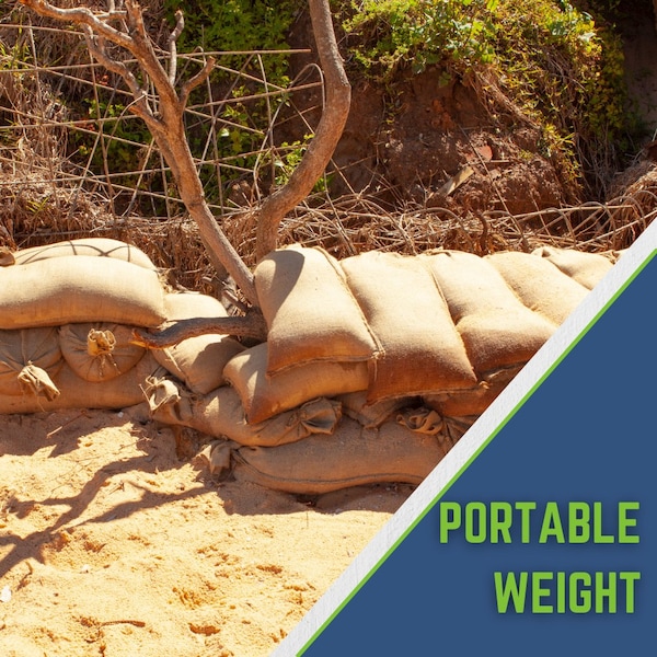 Durasack 14x26 Heavy Duty Burlap Sand Bags with Tie Strings, 10PK - BU-1426-10PK