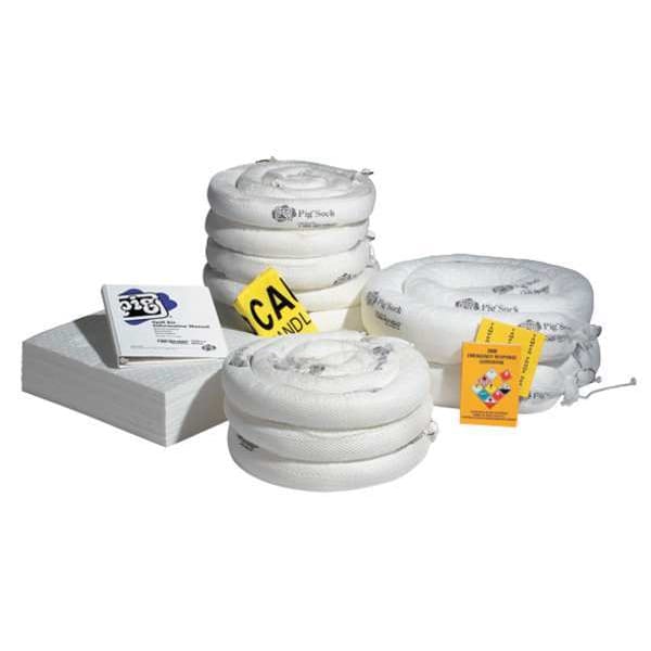 Pig Spill Kit Refill, 39 gal Volume Absorbed per Kit, Not Applicable Capacity, Box, White, 68 - RFL443