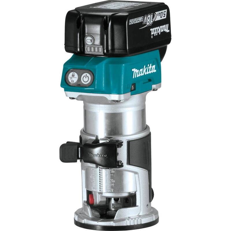 Kit de enrutador compacto inalámbrico sin escobillas de 18V LXT de 5.0 Ah de iones de litio - XTR01T7