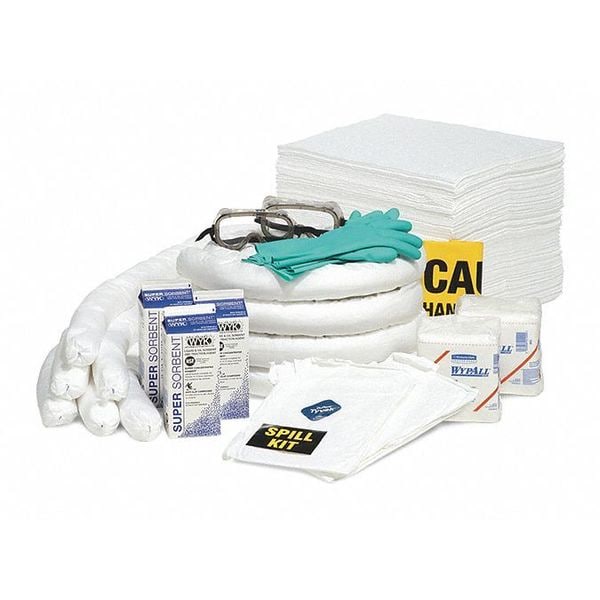 Spilltech Spill Kit Refill, 46 gal Volume Absorbed per Kit, 50 gal Capacity, Box, Yellow, 249 - RSPKO-CAN