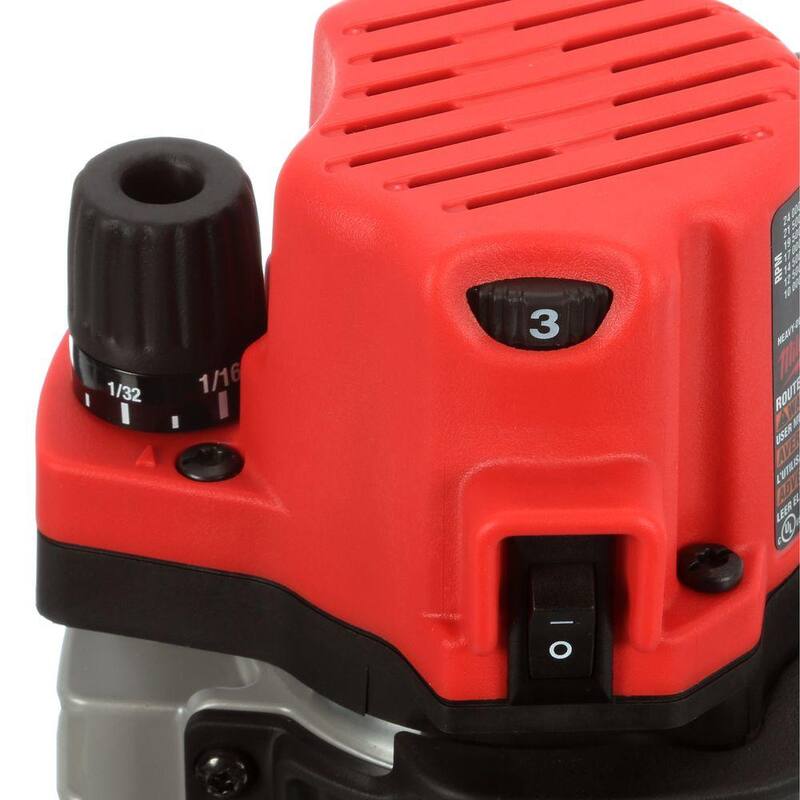 Enrutador Milwaukee de 13 amperes con cable y 2-1/4 pulgadas de potencia máxima EVS BodyGrip - 5616-20