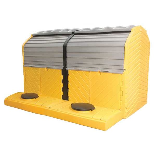 Ultratech Spill Pallet, 280 gal Spill Capacity, 0 Drums, 9,000 lb Load Capacity, Polyethylene - 1165