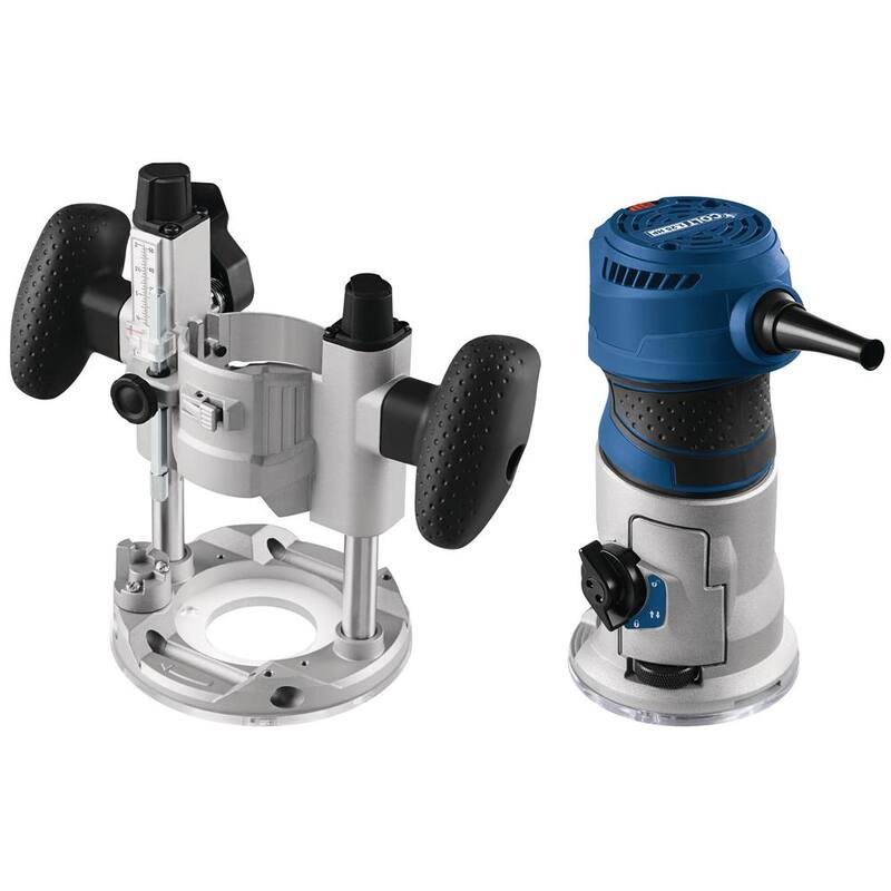Kit de combo de enrutador de mano Bosch de 1.25 HP con velocidad variable y luces LED - GKF125CEPK