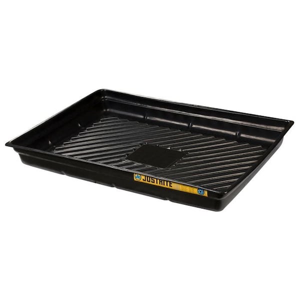 Justrite 47"W x 33"D x 5.5"H, 29 Gallon Spill Capacity, Spill Tray for Indoor/Outdoor Use, Black - 28719
