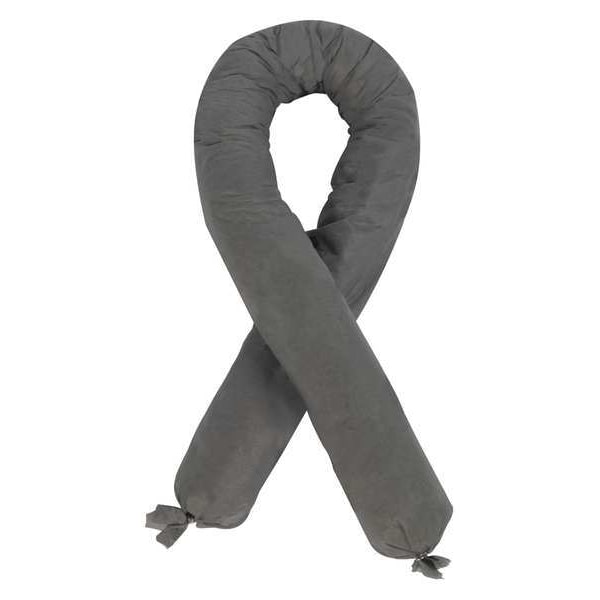 Condor Absorbent Sock, 3 in x 48 in, 1 Gallon Volume Absorbed per Sock, 40 PK, Gray - 35ZR50