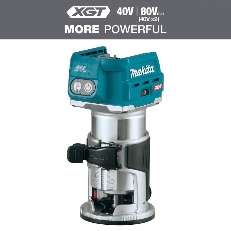 Enrutador compacto inalámbrico sin escobillas Makita 40V max XGT (Herramienta solamente) - GTR01Z