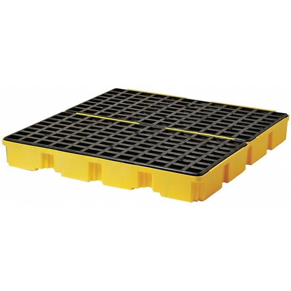 Eagle Mfg Spill Deck, 60 gal Spill Capacity, 4 Drums, 10,000 lb Load Capacity, Polyethylene - 1634