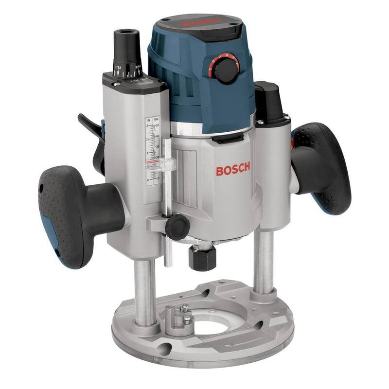 Enrutador de base de inmersión con luz LED Bosch de 15 amperes y 2.3 HP con velocidad variable electrónica de 3-1/2 pulgadas - MRP23EVS
