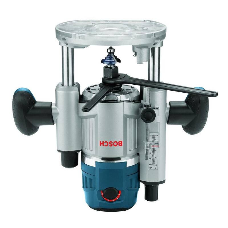 Enrutador de base de inmersión con luz LED Bosch de 15 amperes y 2.3 HP con velocidad variable electrónica de 3-1/2 pulgadas - MRP23EVS