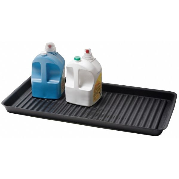Eagle Mfg Containment Utility Tray, 5 gal Spill Capacity, Polyethylene - 1677BLK