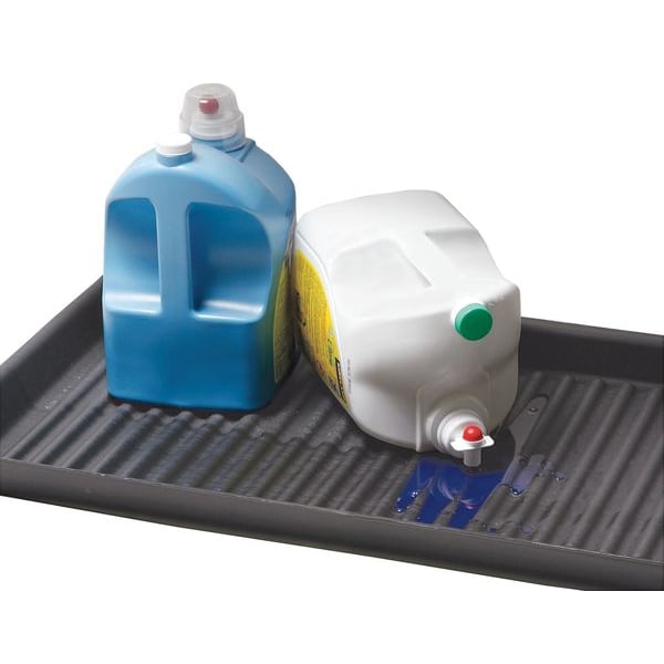 Eagle Mfg Containment Utility Tray, 5 gal Spill Capacity, Polyethylene - 1677BLK