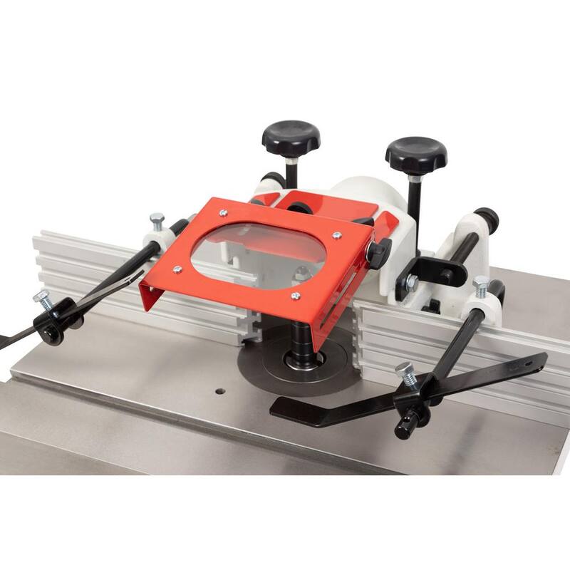 Router de base fija de 15 amperios y 1-1/2 HP, monofásico, conectado a 115/230 voltios, JWS-20CS Spindle Shaper, con soporte de piso - JT9-724020