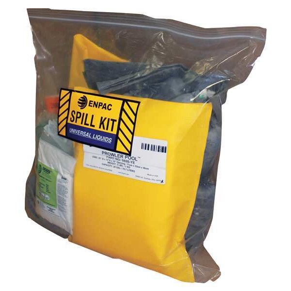 Enpac Vehicle Spill Kit, 25 gal Volume Absorbed per Kit, 25 gal Capacity, Bag, Clear, 21 - 13-ELHT-U