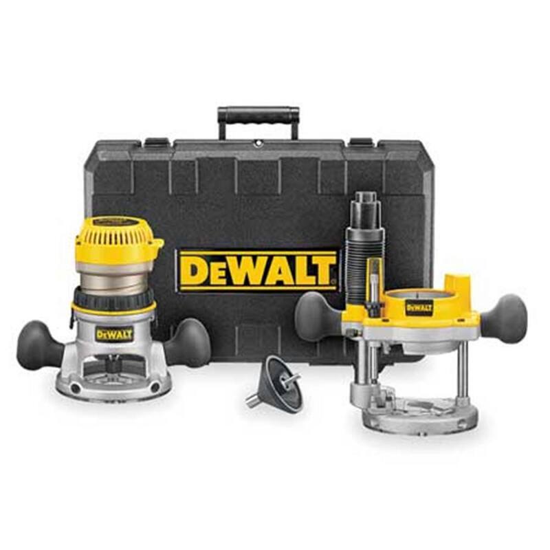 Kit de Combo de Router Fijo / de Inmersión DEWALT de 11 Amperes con Base Fija de 1-3/4 Caballos de Fuerza - DW616PK