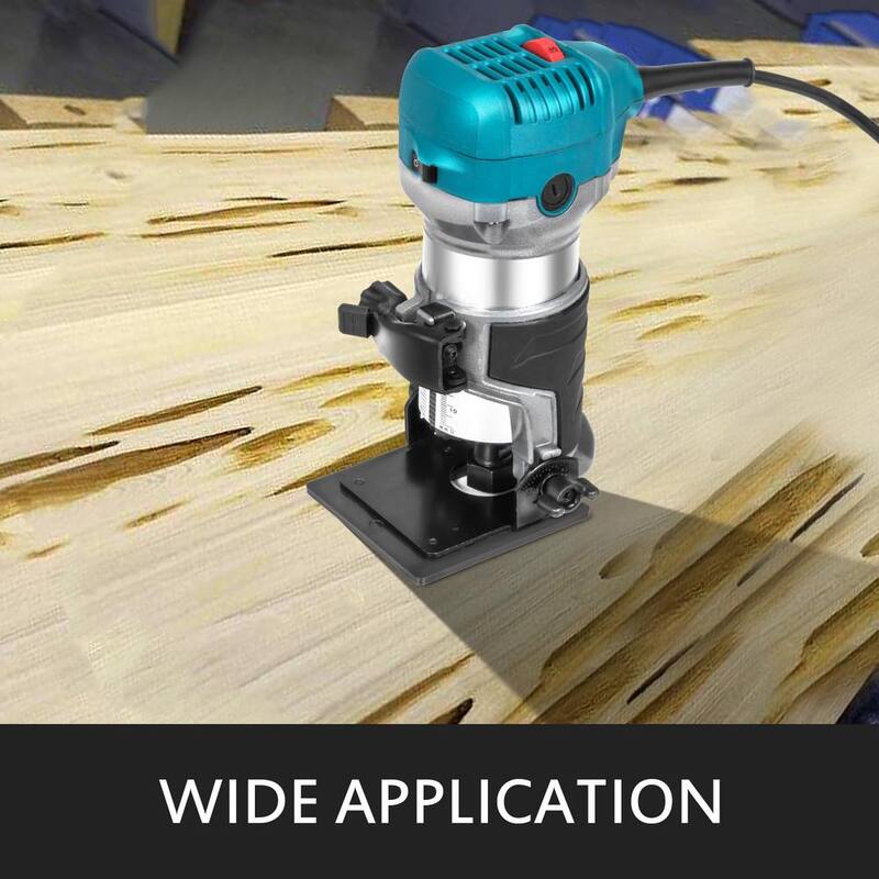 Enrutador compacto de 1.25 HP con base fija y velocidad variable para kit de enrutador de madera para trabajos de carpintería y fabricación de muebles - KCJSCMGXBJ3JT0001V1