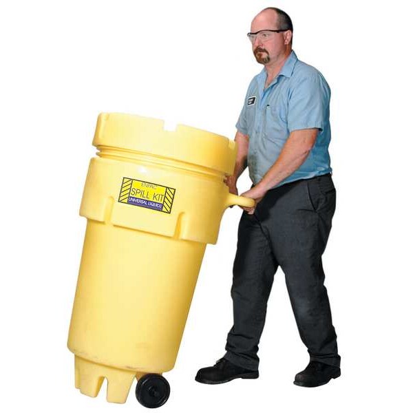 Enpac Spill Kit, 16 gal Volume Absorbed per Kit, 50 gal Capacity, Drum, Yellow, 76 - 1359-YE-SD