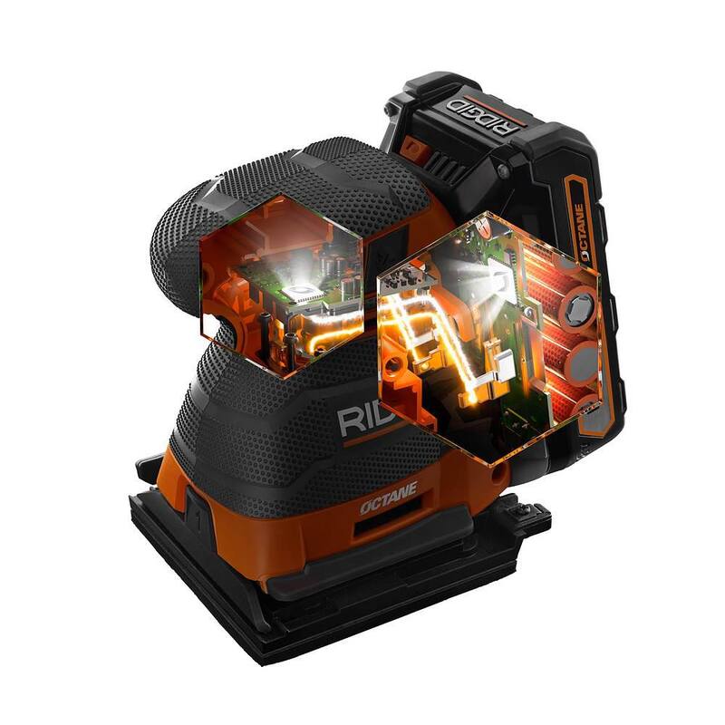 Juego de Combo de 2 Herramientas RIDGID 18V OCTANE Brushless Inalámbricas con Router de Base Fija Compacto y Lijadora de 3 Velocidades de 1/4 de Hoja (Solo Herramientas) - R860443B-R86064B