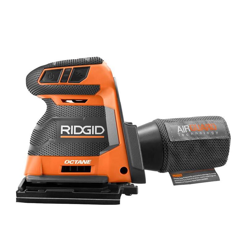 Juego de Combo de 2 Herramientas RIDGID 18V OCTANE Brushless Inalámbricas con Router de Base Fija Compacto y Lijadora de 3 Velocidades de 1/4 de Hoja (Solo Herramientas) - R860443B-R86064B
