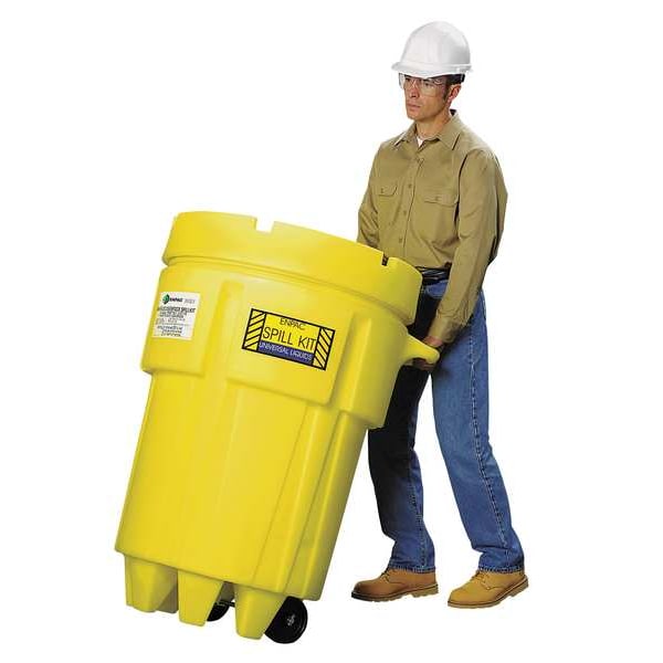 Enpac Spill Kit, 61 gal Volume Absorbed per Kit, 156 gal Capacity, Drum, Yellow, 76 - 1399-YE-SD-GA