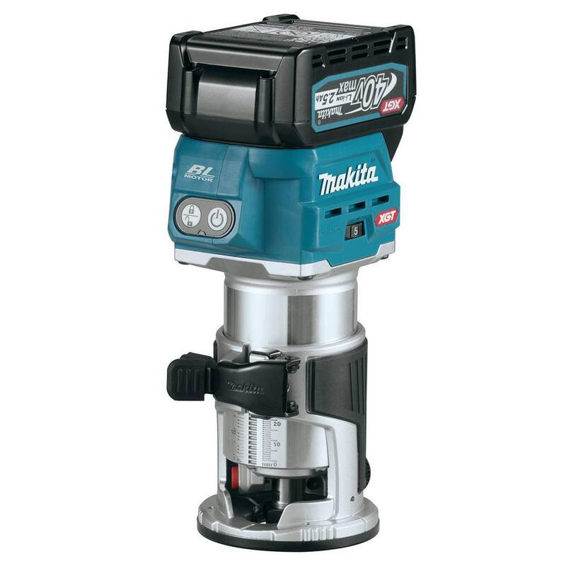 Kit de enrutador compacto inalámbrico sin escobillas Makita 40V max XGT, 2.5Ah - GTR01D1
