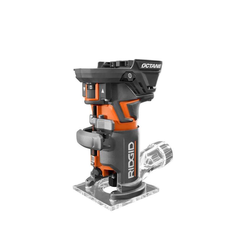 Kit de combinación de 2 herramientas inalámbricas RIDGID de 18V con sierra de banda compacta y enrutador de base fija compacto sin escobillas OCTANE (solo herramientas) - R8604B-R860443B