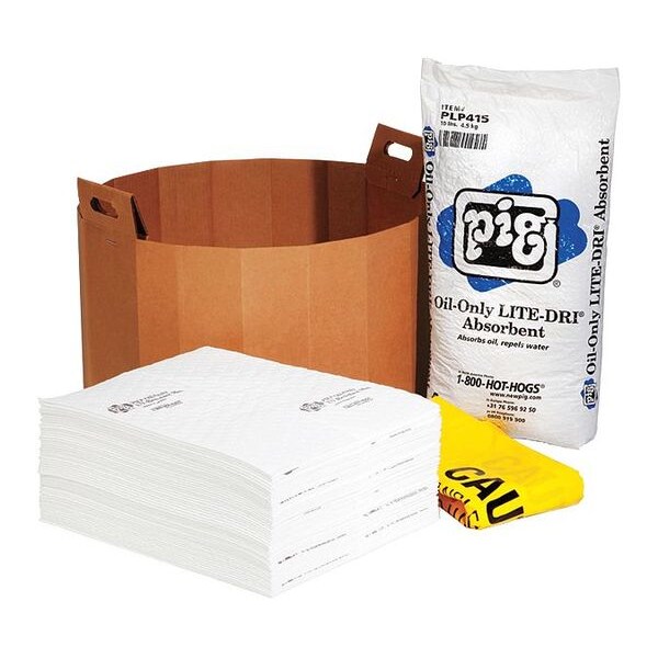Pig Spill Kit Refill, 17 gal Volume Absorbed per Kit, Not Applicable Capacity, Box, White, 67 - KITR450