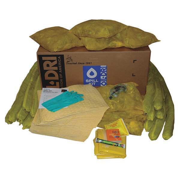 Oil-Dri Spill Kit, 56 gal Volume Absorbed per Kit, 50 gal Capacity, Box, Brown - L90450RG