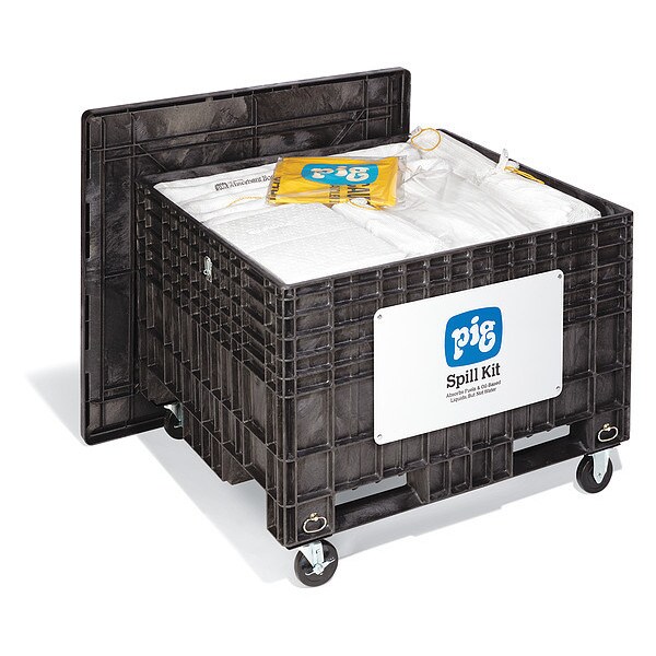Pig Spill Kit, 127 gal Volume Absorbed per Kit, Not Applicable Capacity, Chest, Black, 216 - KIT404-01