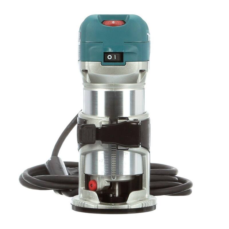 Enrutador compacto con base fija de 6.5 amperios y 1-1/4 HP de Makita con accesorio de extracción de polvo, RT0700C, RT0701C, XTR01 - RT0701C195559-1