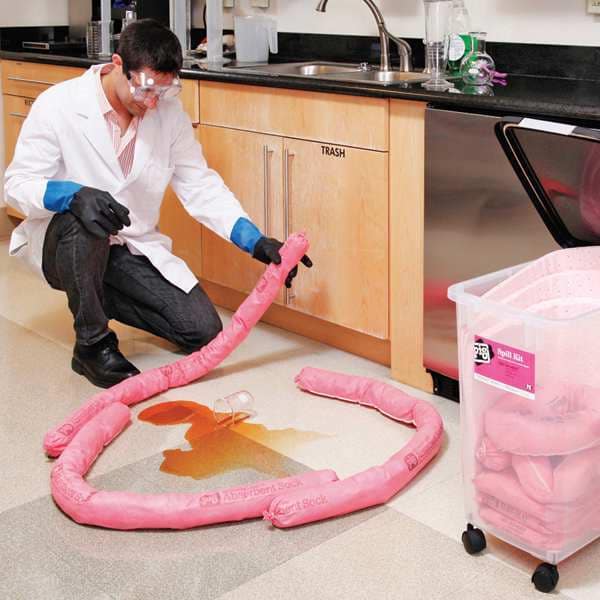 Pig Spill Kit, 8 gal Volume Absorbed per Kit, 29 gal Capacity, Can, Clear, 25 - KIT395