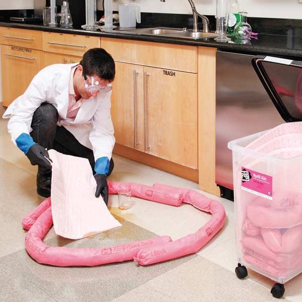 Pig Spill Kit, 8 gal Volume Absorbed per Kit, 29 gal Capacity, Can, Clear, 25 - KIT395