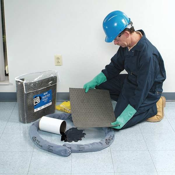 Pig Spill Kit, 5 gal Volume Absorbed per Kit, Bag, Clear, 18 - KIT274