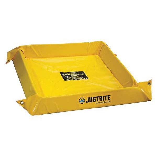Justrite Spill Berm, 4 ft. L x 4 ft. W x 4 in. H - 28406