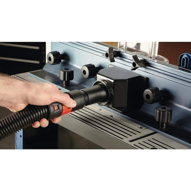 Mesa de enrutador para banco de trabajo de aluminio de 27 pulgadas x 18 pulgadas con puerto de manguera de vacío de 2-1/2 pulgadas - RA1181.