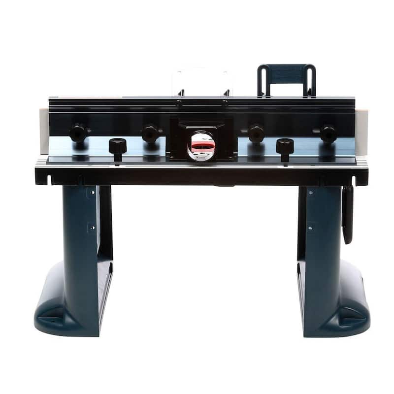 Mesa de enrutador para banco de trabajo de aluminio de 27 pulgadas x 18 pulgadas con puerto de manguera de vacío de 2-1/2 pulgadas - RA1181.