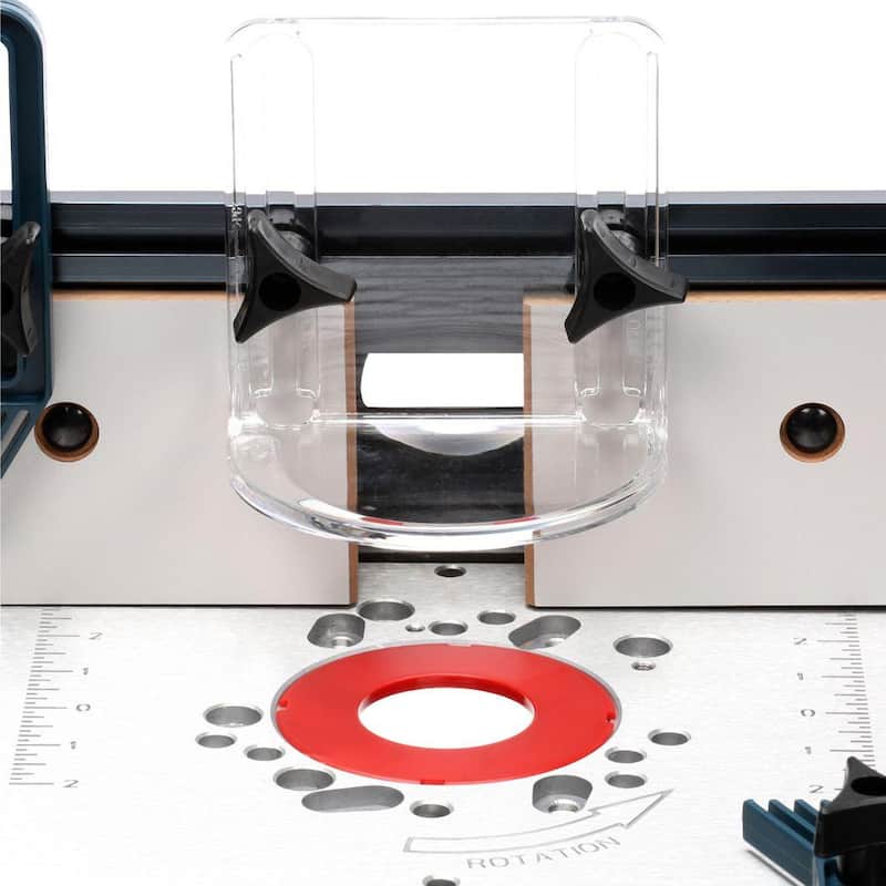 Mesa de enrutador para banco de trabajo de aluminio de 27 pulgadas x 18 pulgadas con puerto de manguera de vacío de 2-1/2 pulgadas - RA1181.