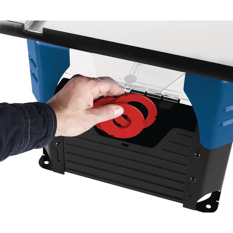 Mesa de enrutador portátil para el sitio de trabajo con parte superior de MDF laminado de 26 pulgadas x 16.5 pulgadas y puerto de manguera de vacío de 2-1/2 pulgadas - RA1141