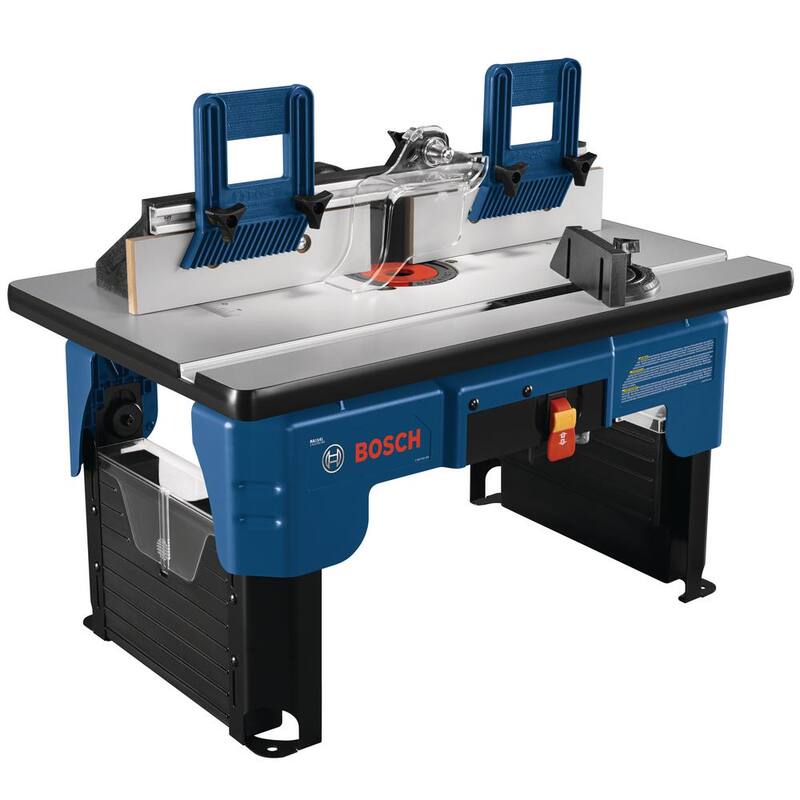 Mesa de enrutador portátil para el sitio de trabajo con parte superior de MDF laminado de 26 pulgadas x 16.5 pulgadas y puerto de manguera de vacío de 2-1/2 pulgadas - RA1141