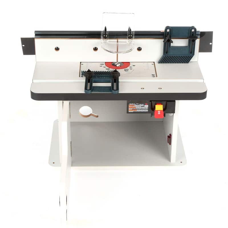 Mesa de enrutador de estilo gabinete con parte superior laminada de MDF de 25-1/2 in. x 15-7/8 in. con 2 puertos de recolección de polvo - RA1171 de Bosch
