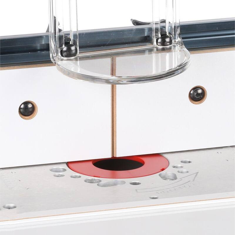 Mesa de enrutador de estilo gabinete con parte superior laminada de MDF de 25-1/2 in. x 15-7/8 in. con 2 puertos de recolección de polvo - RA1171 de Bosch