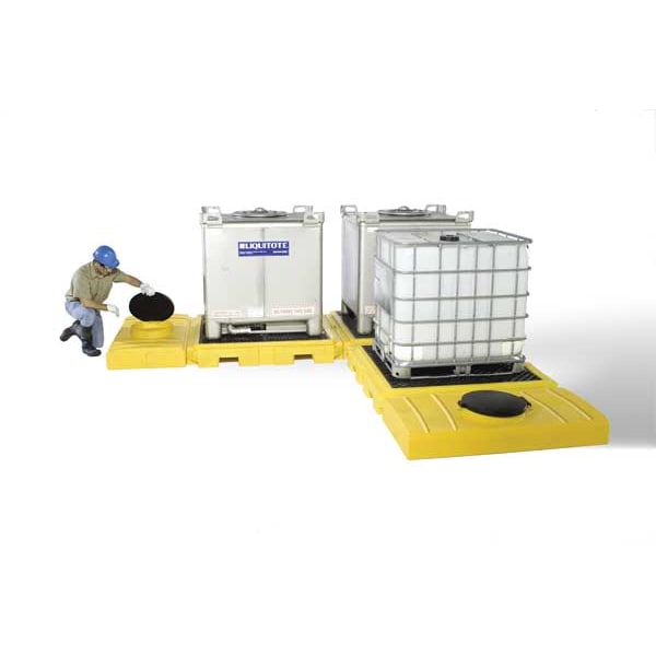 Ultratech Spill Pallet, 355 gal Spill Capacity, 0 Drums, 9,000 lb Load Capacity, Polyethylene - 1166