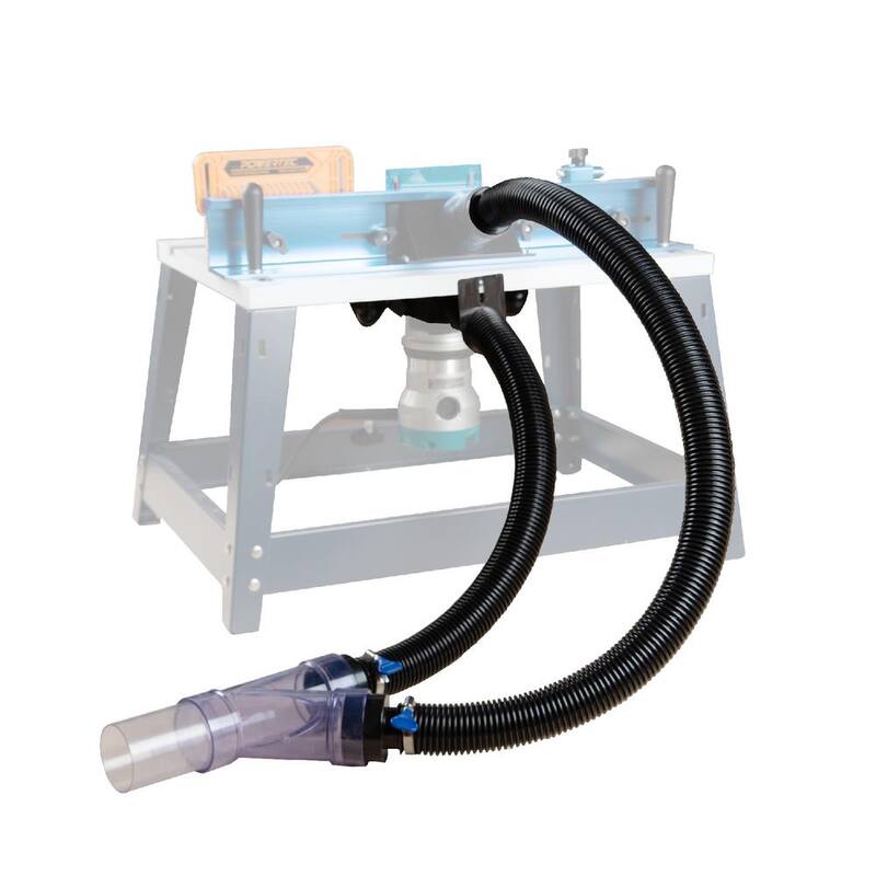 Sistema de colección de polvo para mesas de enrutador en taller POWERTEC, Serie de carpintería universal - 70331N